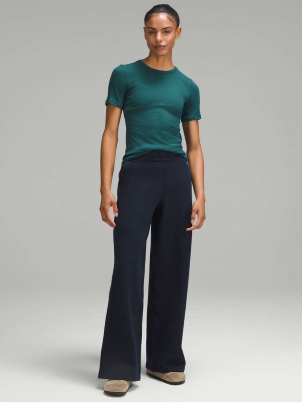 lululemon athletica Hold Tight Short Sleeve Top Storm Teal - Picture 4 of 9